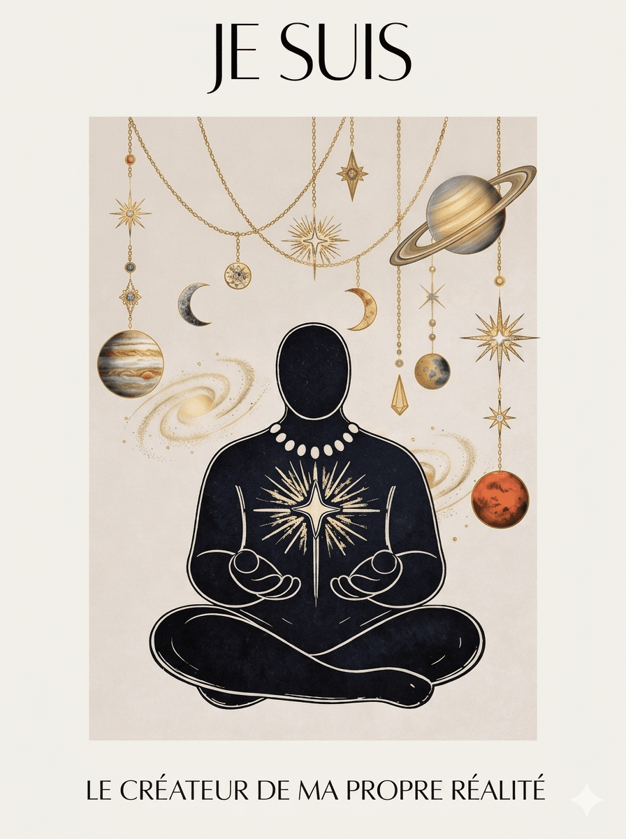 Manifestation & Énergie Céleste (30x40 cm)